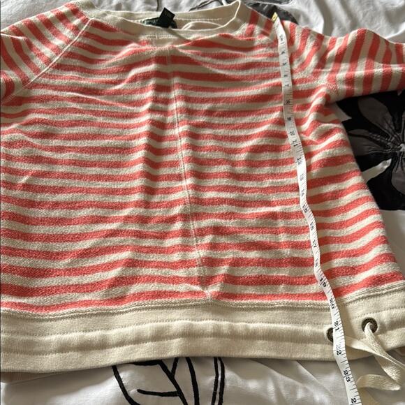 Lauren Jeans Company | Striped Coral and White Women's Sweater Size XS - Picture 7 of 7